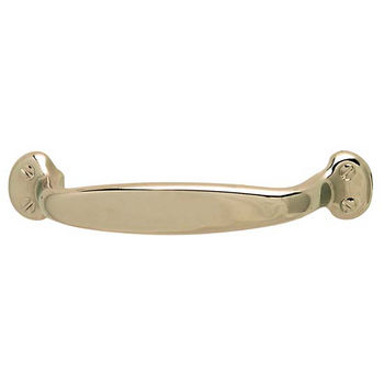 Hafele Bungalow Collection Handle in Polished Nickel, 125mm W x 30mm D x 25mm H