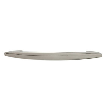 Hafele Velocity Collection Handle, Polished Nickel, 166mm W x 27mm D x 14mm H, 128mm Center to Center