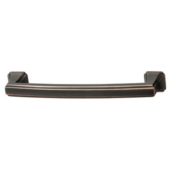 Hafele Hickory Bridges Collection Handle, Oil-Rubbed Bronze, 148mm W x 28mm D x 19mm H, 128mm Center to Center