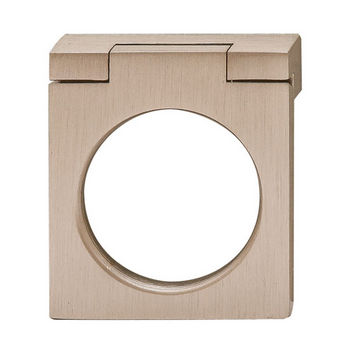 Hafele (1-1/4'' W) Ring Handle in Brushed Nickel, 33mm W x 10mm D x 37mm H