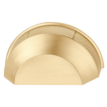 Hafele Design Deco Series H2315 Decorative Cup Handle, Zinc, Satin Brushed Gold, Center to Center: 64mm (2-1/2'')