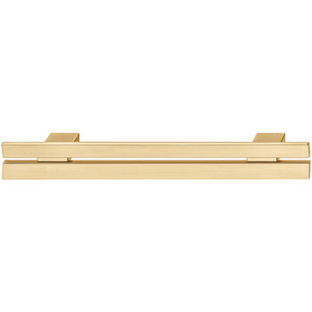 Hafele Design Deco Series H2360 Decorative Furniture Pull Handle, Zinc, Satin Brushed Gold, Center to Center: 192mm (7-9/16'')