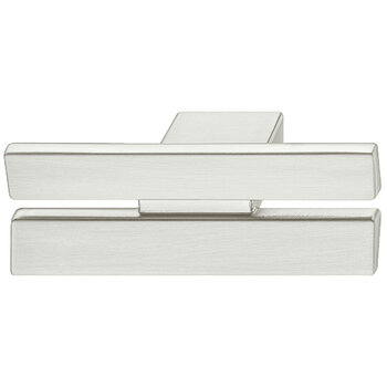 Hafele Design Deco Series H2365 Decorative Cabinet T-Knob, Zinc, Brushed Nickel, 2-3/8'' W x 1-1/16'' D