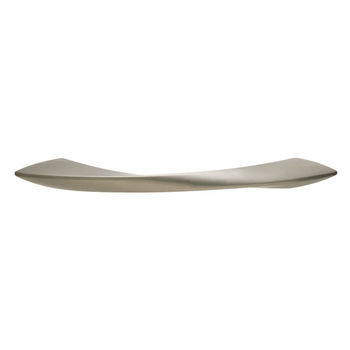 Hafele (6'' W) Curved Handle in Matt Nickel, 149mm W x 34mm D x 24mm H