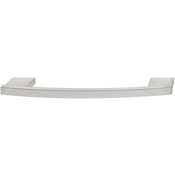 Hafele Nouveau Collection 8-1/2'' W Handle in Brushed Nickel, 215mm W x 32mm D x 11mm H