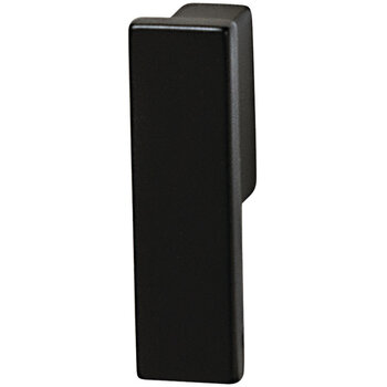 Hafele Cornerstone Series Modern Handle Collection Modern Cabinet Pull Handle in Black, Zinc, Center-to-Center: 16mm (5/8")
