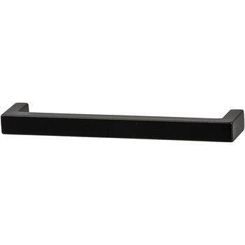 Hafele Cornerstone Series Modern Handle Collection Modern Cabinet Pull Handle in Black, Zinc, Center-to-Center: 128mm (5-1/16")