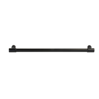 Hafele Cornerstone Series Elite Handle Collection Traditional Cabinet Pull Handle in Black, Zinc, Center-to-Center: 256mm (10-1/16")