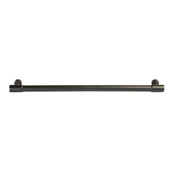 Hafele Cornerstone Series Elite Handle Collection Traditional Cabinet Pull Handle in Slate Graphite, Zinc, Center-to-Center: 256mm (10-1/16")