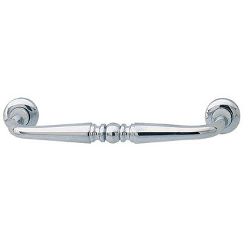 Hafele Windsor Collection 4-1/5'' W Handle in Polished Chrome, 106mm W x 30mm D x 10mm H