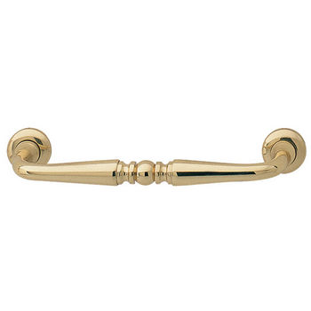 Hafele Windsor Collection 4-1/5'' W Handle in Polished and Lacquered, 106mm W x 30mm D x 10mm H