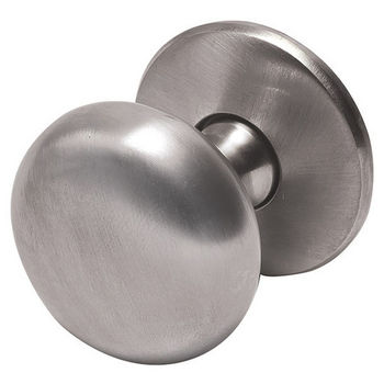 Hafele Mulberry Collection 1-1/4'' Dia. Round Knob in Brushed Nickel, 32mm Diameter x 34mm D x 5mm Base Diameter