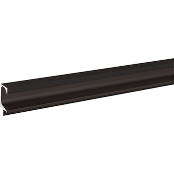 Hafele Cornerstone Series Minimalist Extruded Continuous Handle, Aluminum, Black 110AL31, 98-7/16'' W x 13/16'' D x 1-3/4'' H