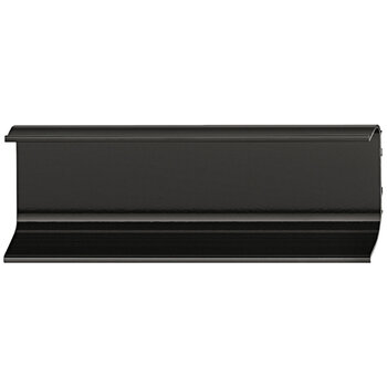 Hafele Design Deco Series Passages C-Profile Continuous Handle, Aluminum, Black, 98-7/16'' W x 15/16'' D x 2-1/2'' H
