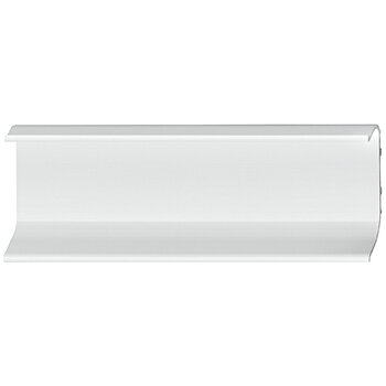 Hafele Design Deco Series Passages C-Profile Continuous Handle, Aluminum, White, 98-7/16'' W x 15/16'' D x 2-1/2'' H