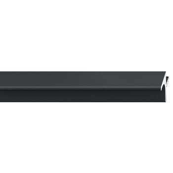 Hafele Design Deco Series Passages Shelf Profile Continuous Handle, Aluminum, Black, 98-7/16'' W x 1-3/16'' D