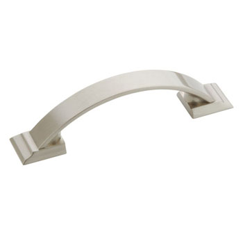 Hafele Amerock Candler Collection Handle, Satin Nickel, 111mm W x 19mm D x 29mm H, 76mm Center to Center