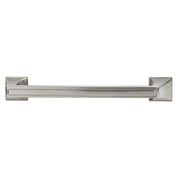Hafele Amerock Mulholland Collection Handle, Satin Nickel, 149mm W x 22mm D x 32mm H, 128mm Center to Center