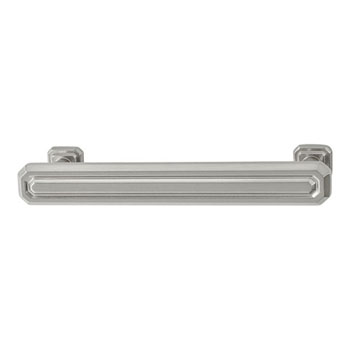 Hafele Amerock Wells Collection Handle, Satin Nickel, 157mm W x 22mm D x 37mm H, 128mm Center to Center