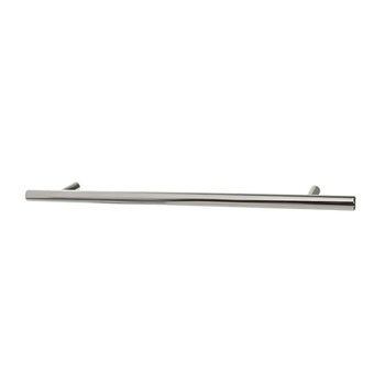 Hafele Amerock Collection Bar Pull, Polished Nickel, 337mm W x 13mm D x 35mm H, 256mm Center to Center