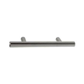 Hafele Amerock Collection Bar Pull, Polished Nickel, 156mm W x 13mm D x 35mm H, 96mm Center to Center