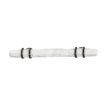 Hafele Amerock Carrione Collection Handle, White Marble/ Oil-Rubbed Bronze, 160mm W x 21mm D x 40mm H, 96mm Center to Center