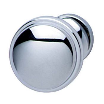 Hafele Bungalow Collection Knob in Polished Chrome, 36mm W x 28mm D x 24mm Base Diameter