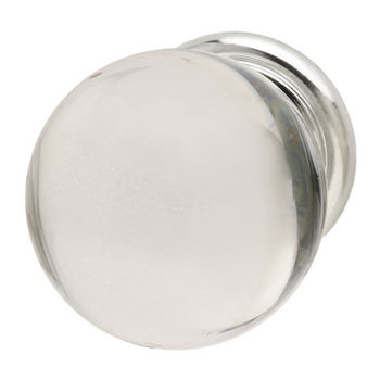 Hafele Astral Collection Crystal Knob in Polished Chrome, 30mm W x 40mm D x 25mm Base Diameter