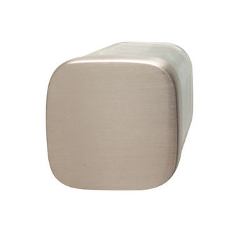 Hafele Melange Collection 3/4'' W Square Knob in Brushed Nickel / Green, 22mm W x 24mm D x 22mm H
