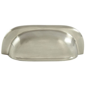 Hafele Mulberry Collection 4-1/2'' W Cup Handle in Brushed Nickel, 115mm W x 23mm D x 41mm H