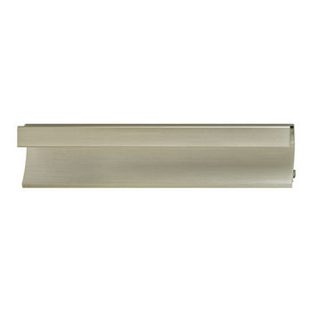 Hafele (38-1/4'') Mortise Recessed Flush Pull in Stainless Steel or Silver Aluminum, 972mm W x 43mm D or 49mm D