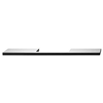 Hafele Pinstripe Collection Handle in Brushed Aluminum / Black, 350mm W x 40mm D x 10mm H