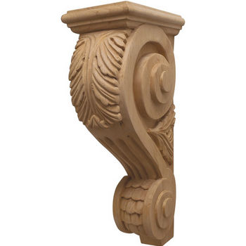 Hafele Acanthus Collection Corbel Hand Carved Acanthus Design, 14'' H