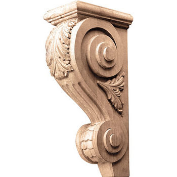 Hafele Acanthus Collection Corbel Hand Carved Acanthus Design, 12'' H