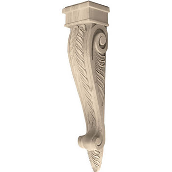 Hafele Acanthus Collection Corbel, 5-1/4'' W x 4-3/8'' D x 24'' H