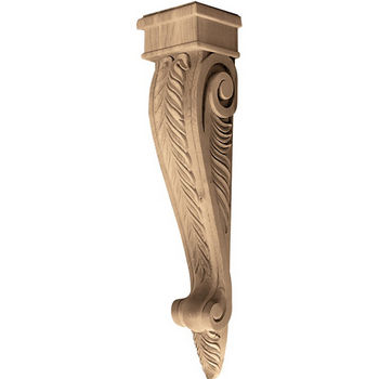 Hafele Acanthus Collection Corbel, 5-1/4'' W x 4-3/8'' D x 24'' H