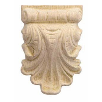 Hafele Wood Ornament, Carved, 2-15/16'' W x 1-1/16'' D x 4-11/32'' H