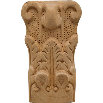 Hafele Acanthus Collection Onlay Ornament, Carved, 2-7/8'' W x 1-9/16'' D x 5'' H, Cherry