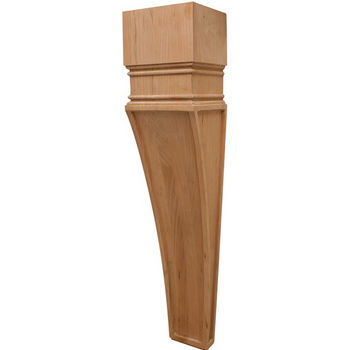 Hafele Arcadian Collection Hand Carved Corbel, 5-1/4'' W x 4-1/2'' D x 24'' H