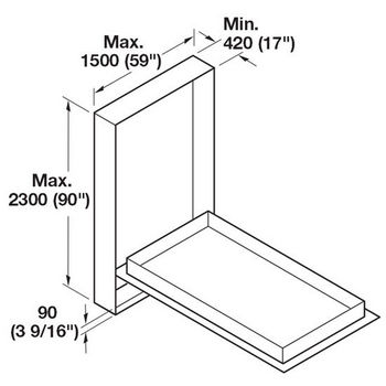 Hafele Foldaway Bed Fittings Hardware Kit - Lengthwise Mounting
