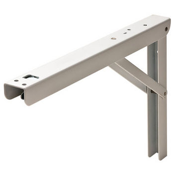 300mm 11-7/8" shelf support bracket steel 1pair White Folding Bracket 2pcs 