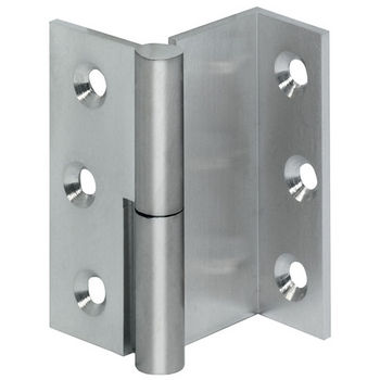 Hafele Cranked Angle Left or Right Hinge in Nickel Plated Matt, 50mm (2'') H