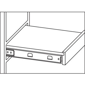 Accuride 322, 7/8'' Overtravel Pull-Out Shelf Side Mounted Drawer Slide 12''-28'' with Non Disconnect