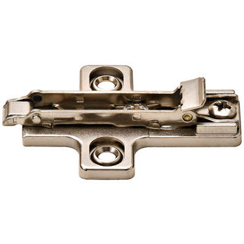 Hafele Salice Clip Mounting Plate, 0mm Reinforcement, Screw Mounting, Zinc & Steel, Nickel Plated Finish
