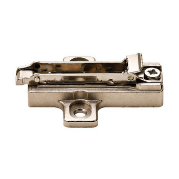 Hafele Salice Clip Mounting Plate, 6mm Reinforcement, Screw Mounting, Zinc & Steel, Nickel Plated Finish