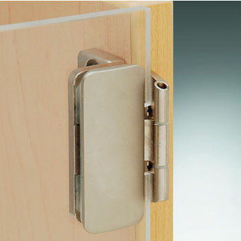 Hafele Aximat® 300 230° Inlay Glass To Wood Door Hinge in Matt Nickel