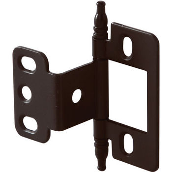 Hafele Partial Wrap Non-Mortise Decorative Butt Hinge with Minaret Finial in Dark Oil-Rubbed Bronze, Overall Height: 71mm (2-13/16'')