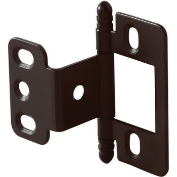 Hafele Partial Wrap Non-Mortise Decorative Butt Hinge with Ball Finial in Dark Oil-Rubbed Bronze, Overall Height: 63mm (2-1/2'')