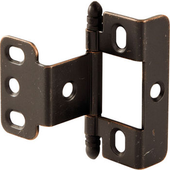 Hafele Full Wrap Non-Mortise Decorative Butt Hinge with Ball Finial in Copper Bronze, Overall Height: 63mm (2-1/2'')