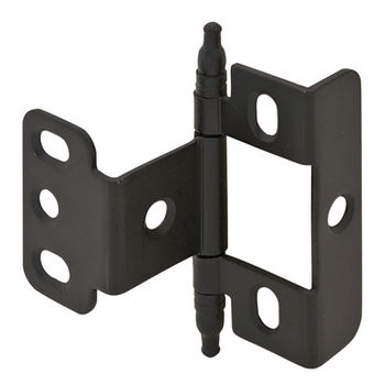 Hafele Full Wrap Non-Mortise Decorative Butt Hinge with Minaret Finial in Black, Overall Height: 71mm (2-13/16'')
